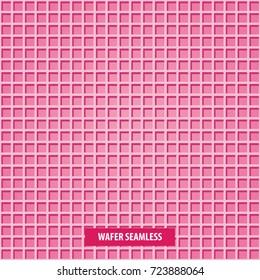 Strawberry wafer seamless background vector illustration