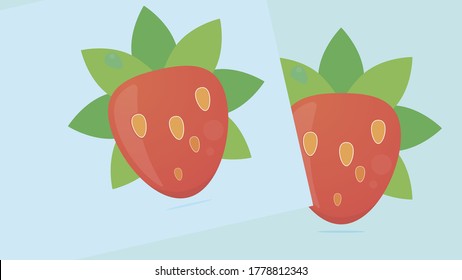 Strawberry wallpaper overlap each other