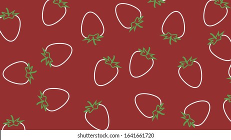 Strawberry Wallpaper with red background 4k resolution.