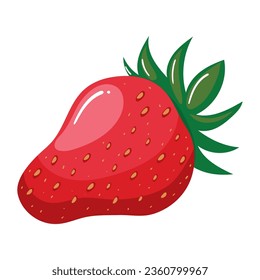strawberry whole fruit fresh icon design isolated