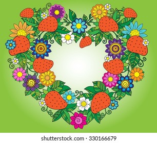strawberry wreath