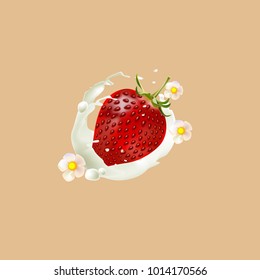
strawberry with yogurt