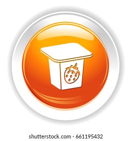 strawberry yogurt icon