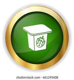 strawberry yogurt icon