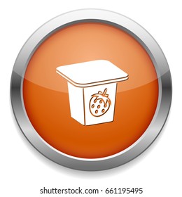 strawberry yogurt icon