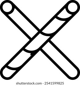 straws icon. Thin linear style design isolated on white background