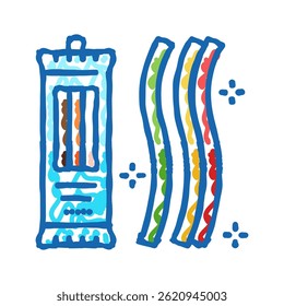 straws jelly candy gummy doodle icon sketch vector. straws jelly candy gummy sign. isolated symbol illustration