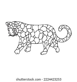 gato callejero con montones de manchas