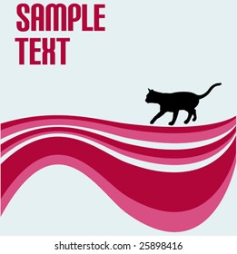 Stray Cat Swirl Vector Background