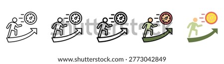 Streadfast Icon With Differences and Colors Style Illustration