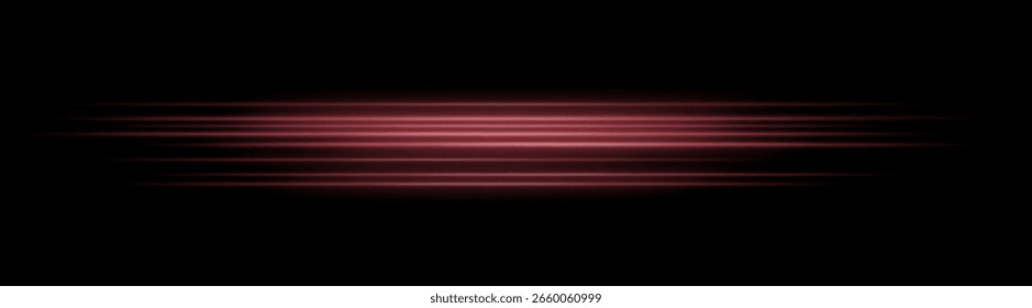 Streak. Dense horizontal lines arranged in wide composition. Glowing gradient effect creates dynamic movement and illumination across dark space.