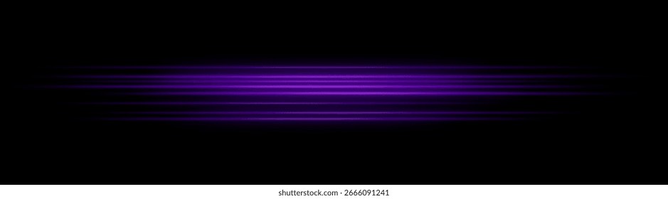 Rastrear. Linhas horizontais densas dispostas em larga composição. O efeito de gradiente de brilho cria movimento dinâmico e iluminação no espaço escuro.
