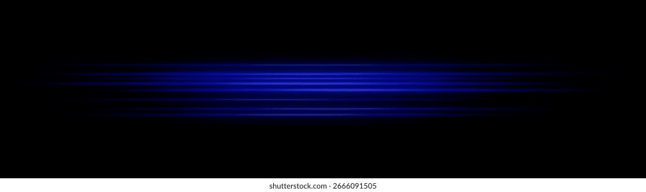 Streak. Dense horizontal lines arranged in wide composition. Glowing gradient effect creates dynamic movement and illumination across dark space.