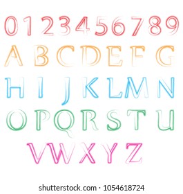 streak style font,alphabets written in line style 