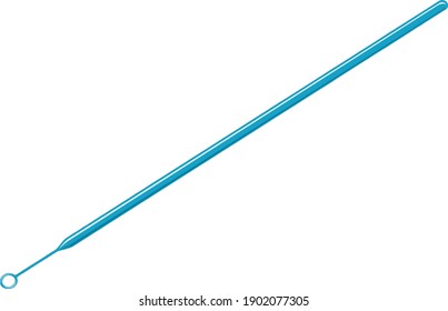 Streaking loop used in microbial cell culture