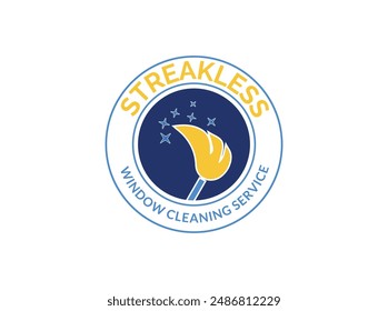 Streakless Cleaning Logo Design vector