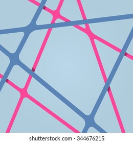 Streaks background. Abstract streaks background. Crossing streaks. Nodes in intersections streaks. Streaks background 3d. Streaks background different levels. Overlapping abstract streaks background.