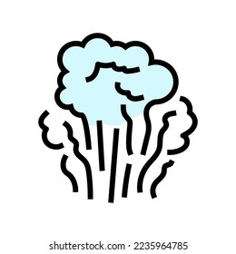 Streamluft-Farbsymbol-Vektorgrafik. Streuflugzeichen. einzelne Symbolillustration