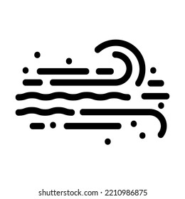 stream air line icon vector. stream air sign. isolated contour symbol black illustration