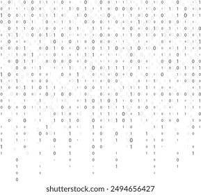 Stream binary code. Binary code matrix. Background on screen from numbers 0 and 1. Computer matrix. Numbers on screen. Binary code. Graphic data, decryption, algorithm, encryption element.