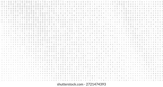 Código binario de transmisión. Matriz de código binario. Fondo en pantalla de los números 0 y 1. Matriz de computadora. Números en pantalla. Código binario. Datos gráficos, descifrado, algoritmo, elemento de cifrado.