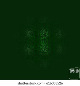 Stream of binary code on screen. Abstract vector background. Data and technology, decryption and encryption, computer matrix illustration