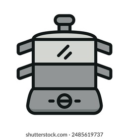 Stream Cooking Icon Vektorgrafik Design Vorlagen einfach und modern
