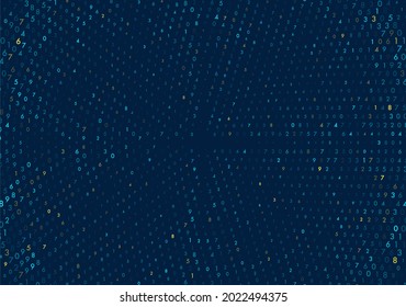 Stream of encoded data. Abstract digital code visualization. Big data code representation. Artificial intelligence and machine learning. 