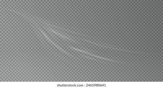 Stream of fresh wind png. Imitation of the exit of cold air from the air conditioner. Cold winter wind texture. Holiday vector blizzard. Christmas effect of a cold blizzard. Vector PNG.