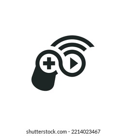 Icono de streaming de juegos aislado en fondo blanco