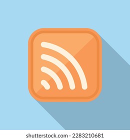 Stream icon flat vector. Computer interface. Digital tab