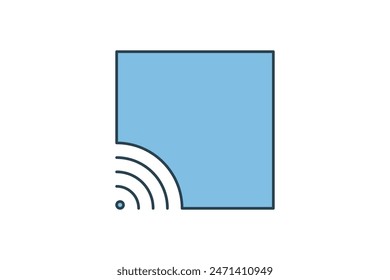 stream icon. icon related to edit tool. suitable for web site, app, user interfaces, printable etc. flat line icon style. simple vector design editable