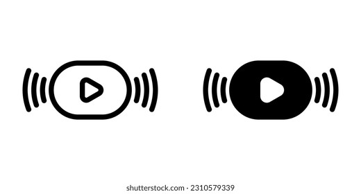Icono de streaming. inicio de sesión para concepto móvil y diseño web. ilustración vectorial
