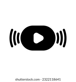 Stream Symbol. Unterschrift für mobiles Konzept und Webdesign. Vektorgrafik