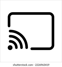 Stream icon. streaming sign. vector illustration on white background. EPS 10