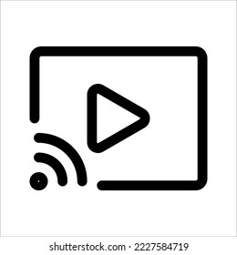 Stream icon. streaming sign. vector illustration on white background. EPS 10