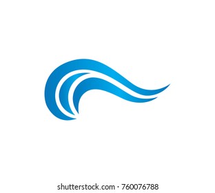 stream line wave ocean logo