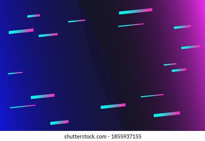 Stream of lines on neon illuminated background. Social media concept. Vector illustration. EPS 10