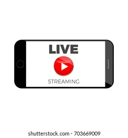 stream live broadcast icon  online  media content banner