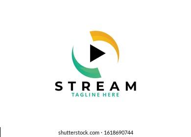 stream logo ion vector isolated