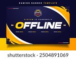 Stream Offline E-sports Gaming Banner Template for Social Media