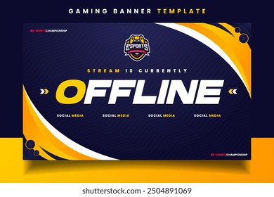 Stream Offline E-Sport Gaming Banner Vorlage für Social Media