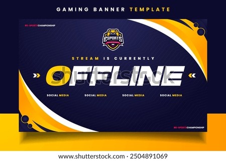 Stream Offline E-sports Gaming Banner Template for Social Media