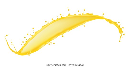Stream of orange juice. Vector illustration