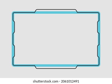 Stream overlay or live Streaming screen panel overlay design neon theme. online stream futuristic technology style. Abstract digital user interface. Live streaming button.