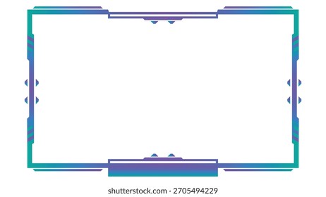 Plantilla del panel de borde de la cámara web superpuesta de flujo