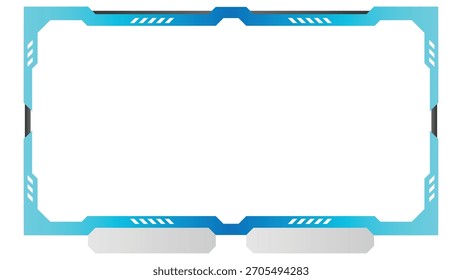 Plantilla del panel de borde de la cámara web superpuesta de flujo