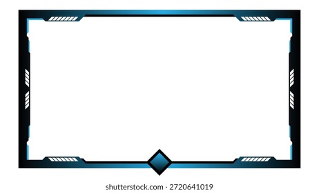 Plantilla del panel de borde de la cámara web superpuesta de flujo