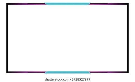 Stream overlay webcam border panel template