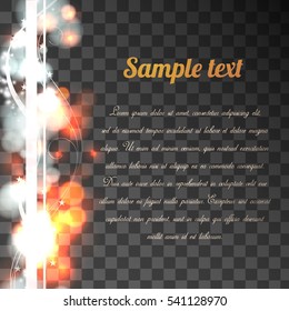 The Stream particle and sparkle background.The sparkling particles isolated on transparent background. 